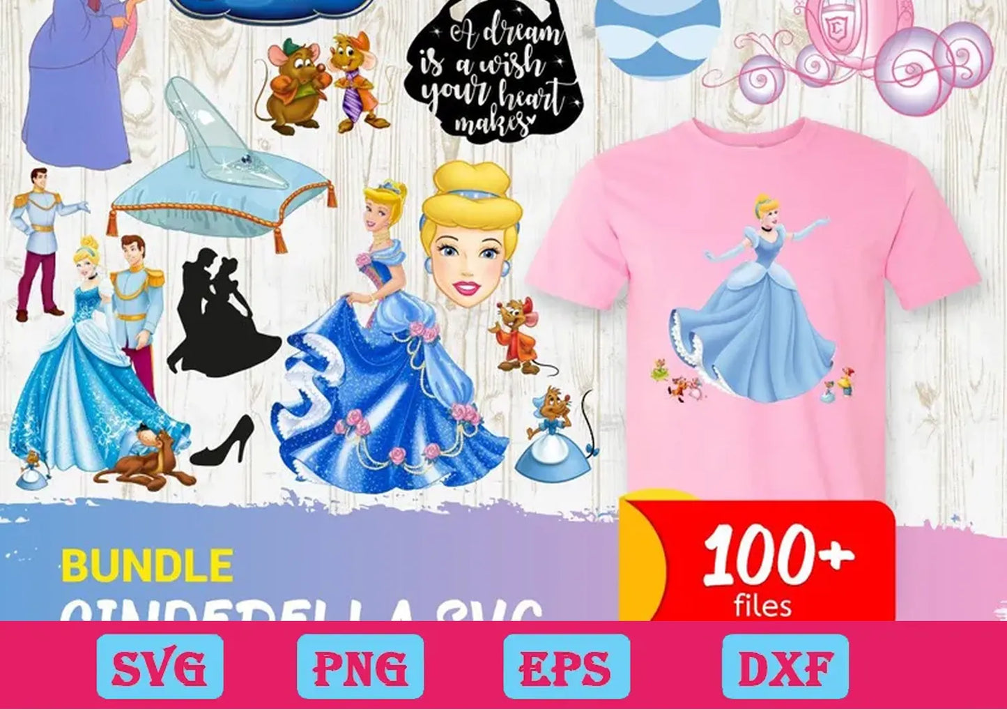 100+ Disney Cinderella Svg