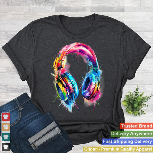 Headphones Music DJ Colourful Music Headphones Music Lover