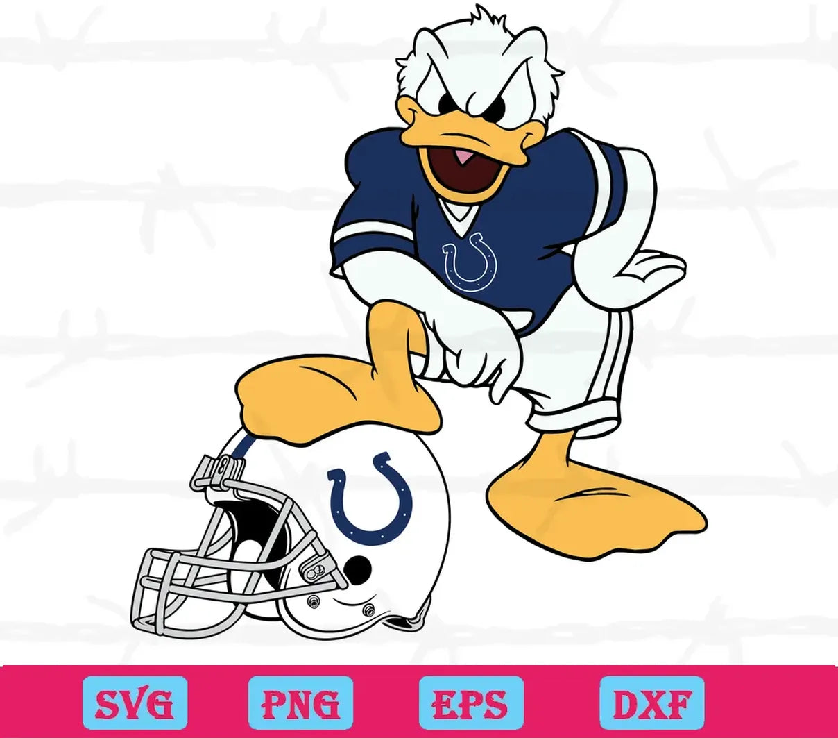 Indianapolis Colts Donald Duck, Svg Clipart