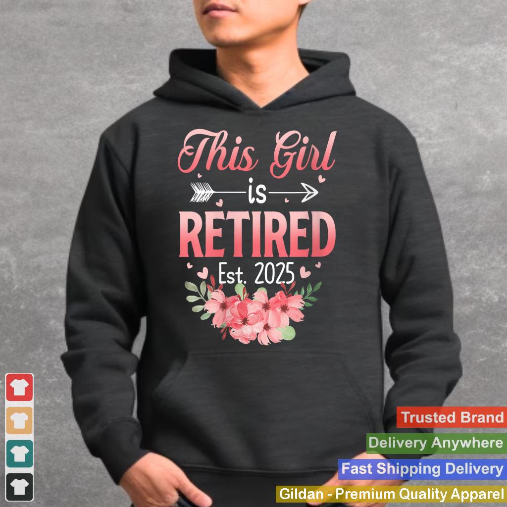 Womens This Girl Is Retired Est. 2025 Funny Retirement 2025 Women V-Neck