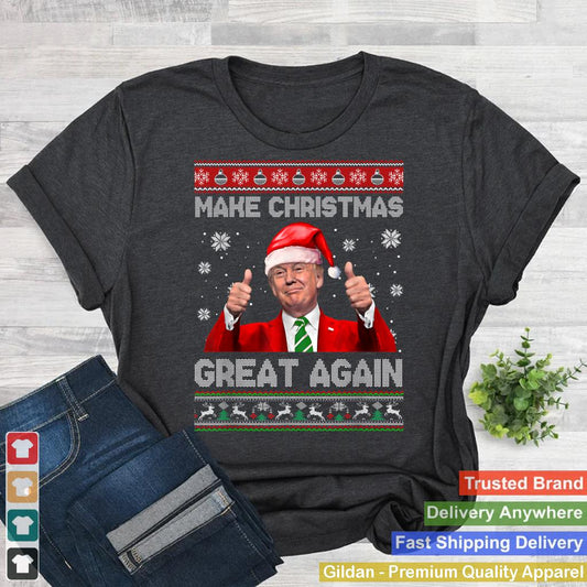 Make Christmas Great Again Xmas Funny Trump Pajamas Ugly