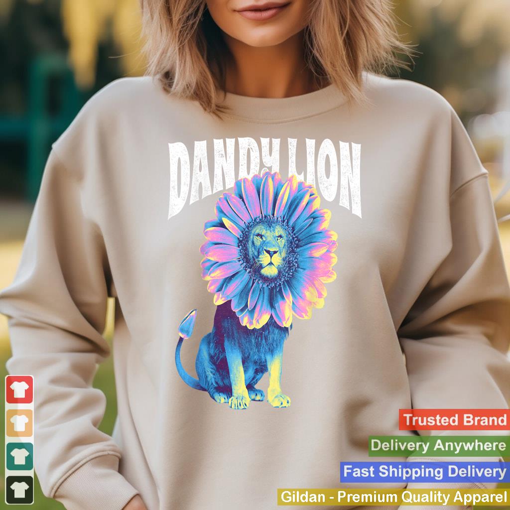 Dandelion Lion Face Cute Flower Pun Funny Graphic Dandy 2023