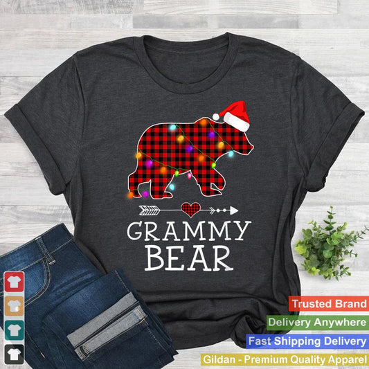 Grammy Bear Christmas Pajama Red Plaid Buffalo Family