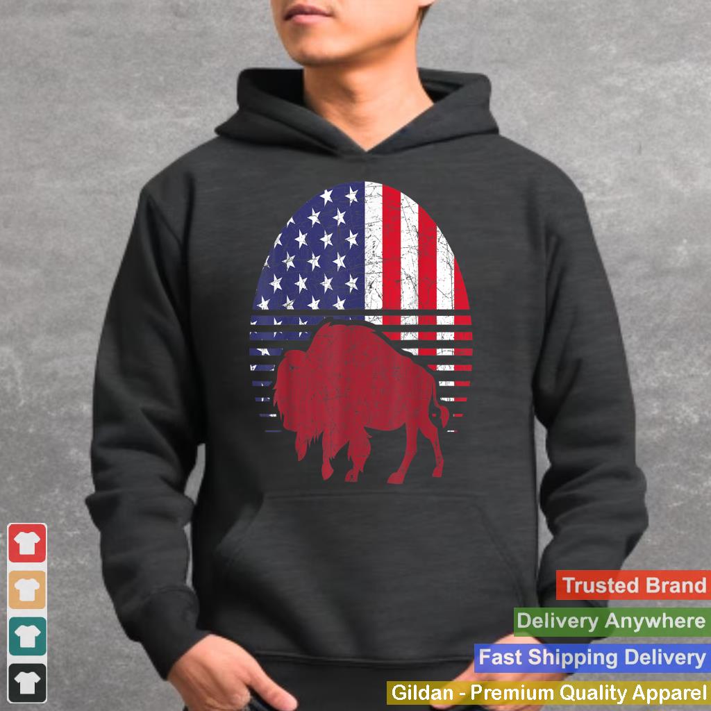 USA Flag American Bison Lover Animal American Buffalo