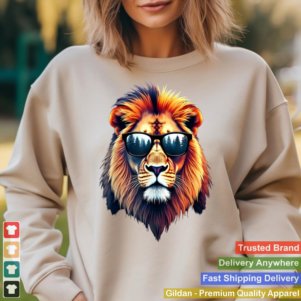 Funny Colorful Lion in Sunglasses Men Women Lions