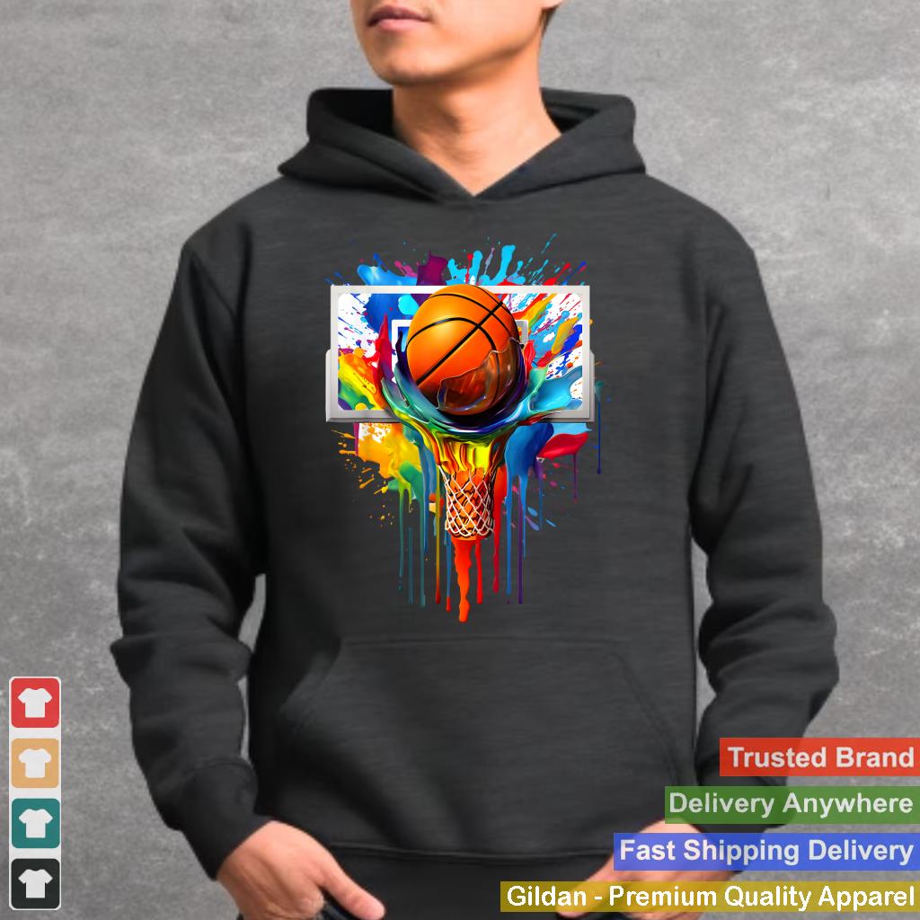 Colorful Basketball Tie Dye Color Splash Hoop Net Slam Dunk