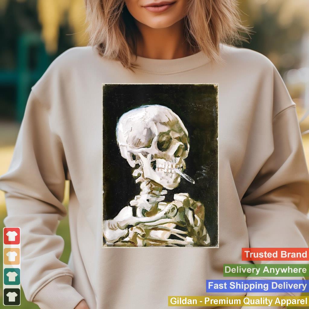 Van Gogh Skeleton Skull Vintage Streetwear Art Painting