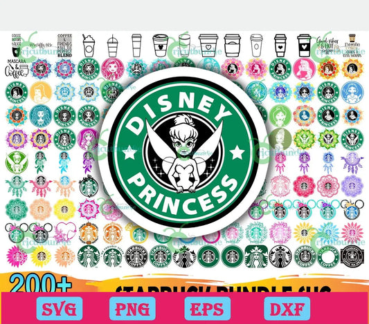 200+ Starbucks Disney Bundle Svg, Starbucks Svg, Mickey Starbucks Svg