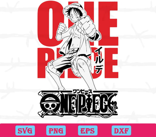 Monkey D. Luffy One Piece, Svg Png Dxf Eps Designs Download