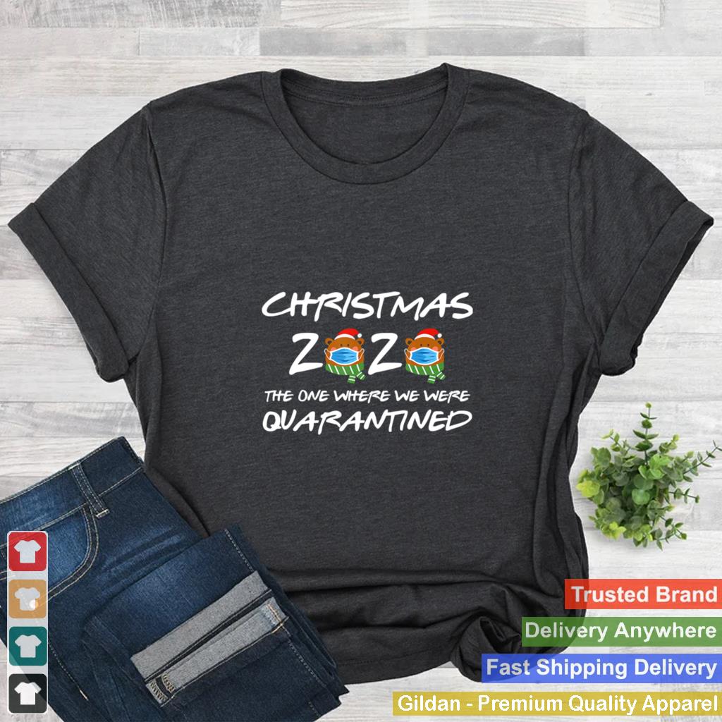 2020 Christmas Bear Wearing Face Mask Quarantined shirt