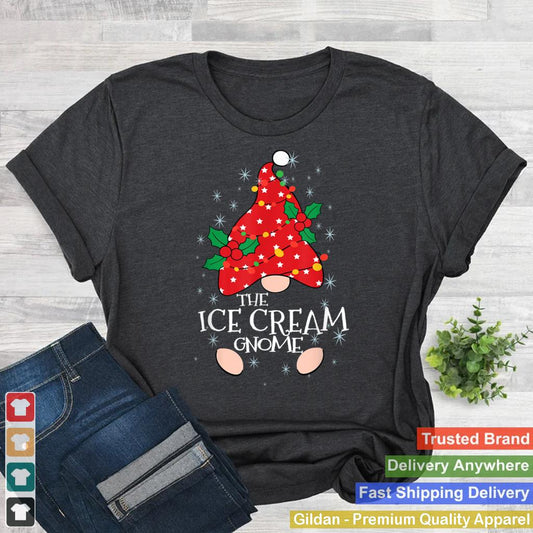 Ice Cream Gnome Costume Family Matching Funny Christmas T Shirt