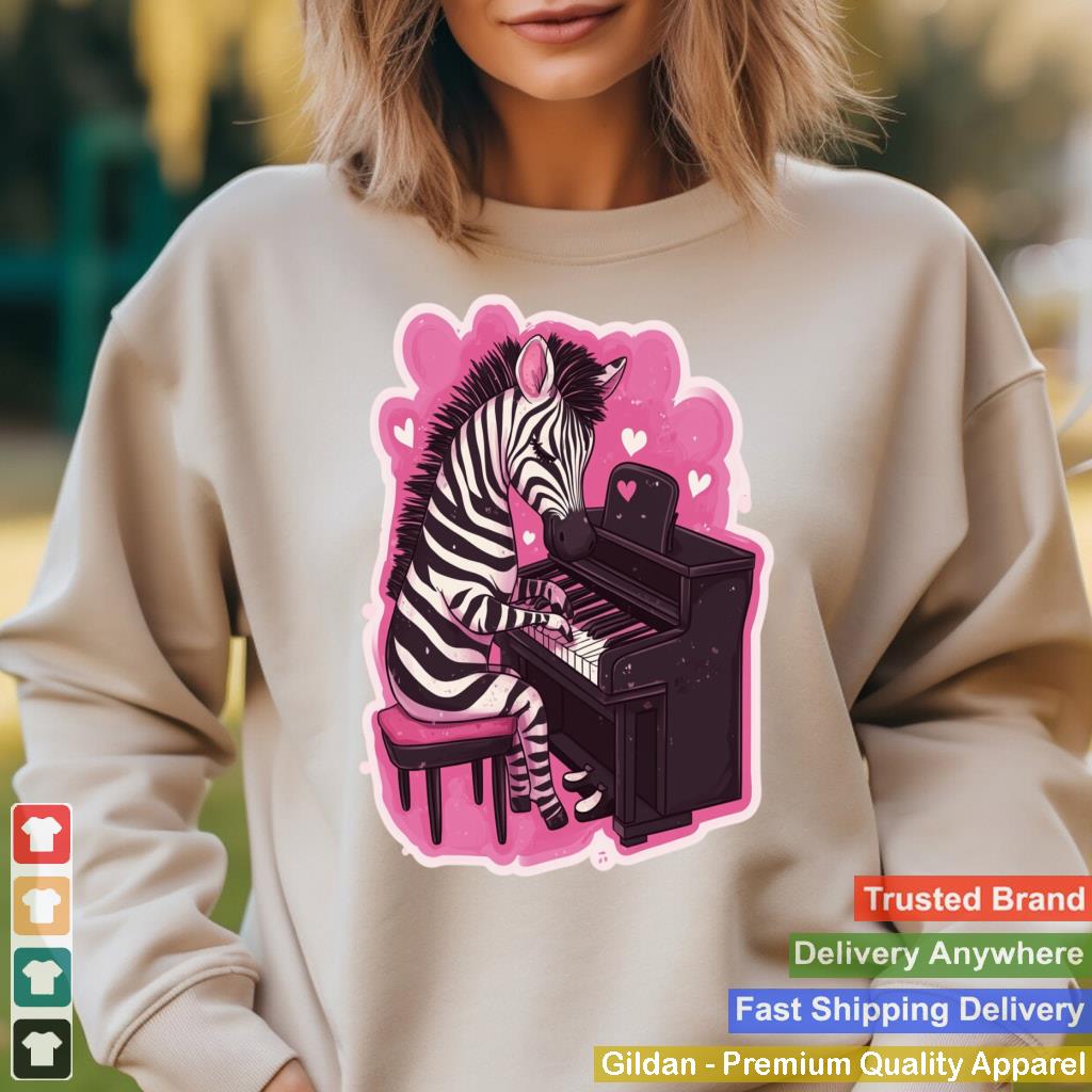 Zebra Playing Piano Valentines Day Funny Zebra