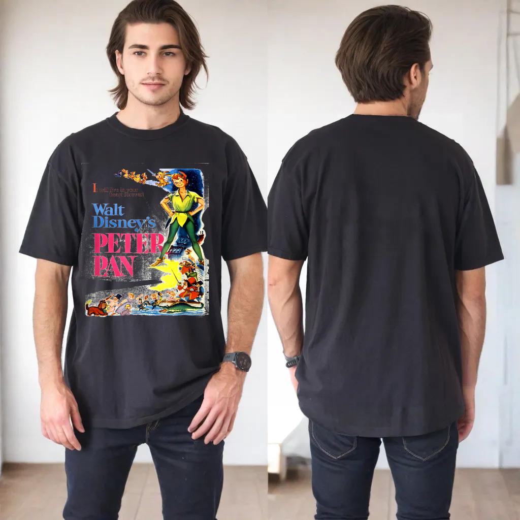 Disney Peter Pan Vintage Cartoon Poster Graphic T-Shirt