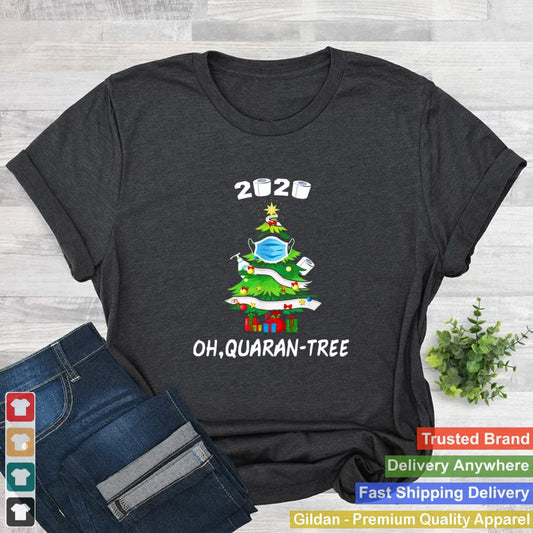 2020 Funny Quarantine Christmas Tree Ornament Mask shirt