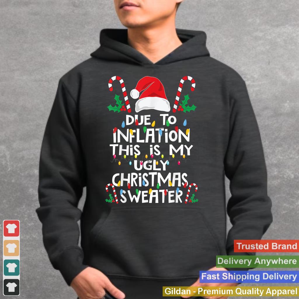 Funny Due to Inflation Ugly Christmas Sweaters For Men Women