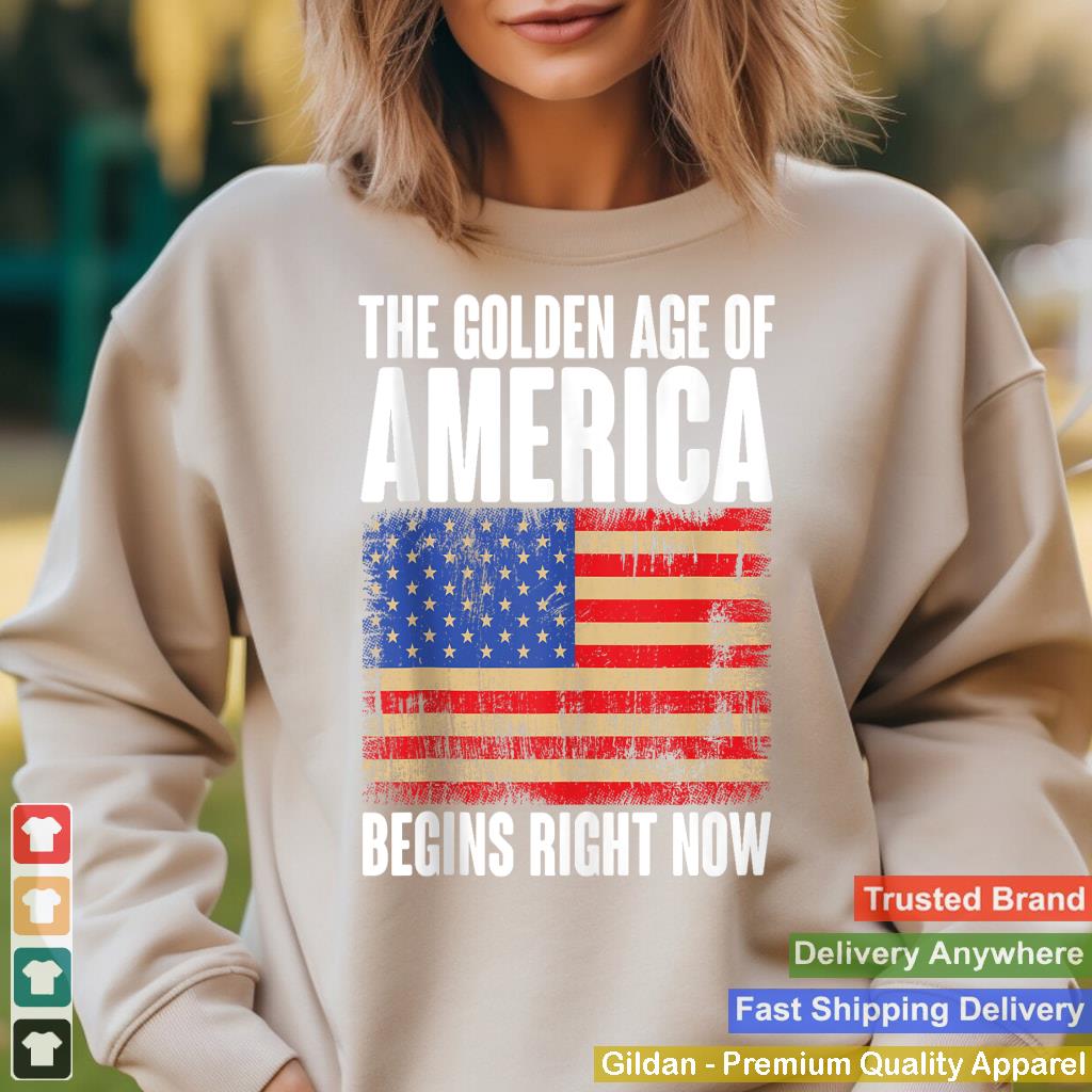 Trump 2025, The Golden Age of America Patriotic Donald Trump Tank Top