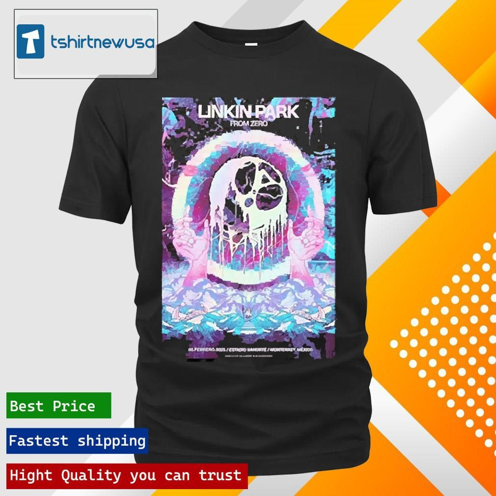 Premium Linkin Park From Zero World Tour 2025 5th Febrero Estadio Banorte Monterrey Mexico T-Shirt