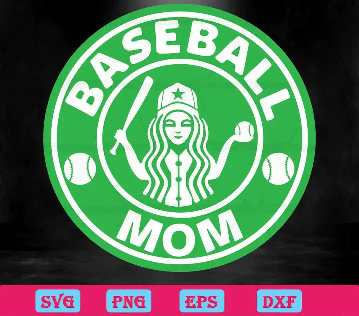 Mother'S Day Baseball Mom Starbucks Svg Vector Files