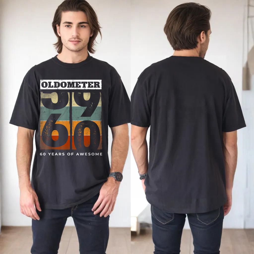 Oldometer Vintage 60th Birthday Men Retro Funny 60 Year Old