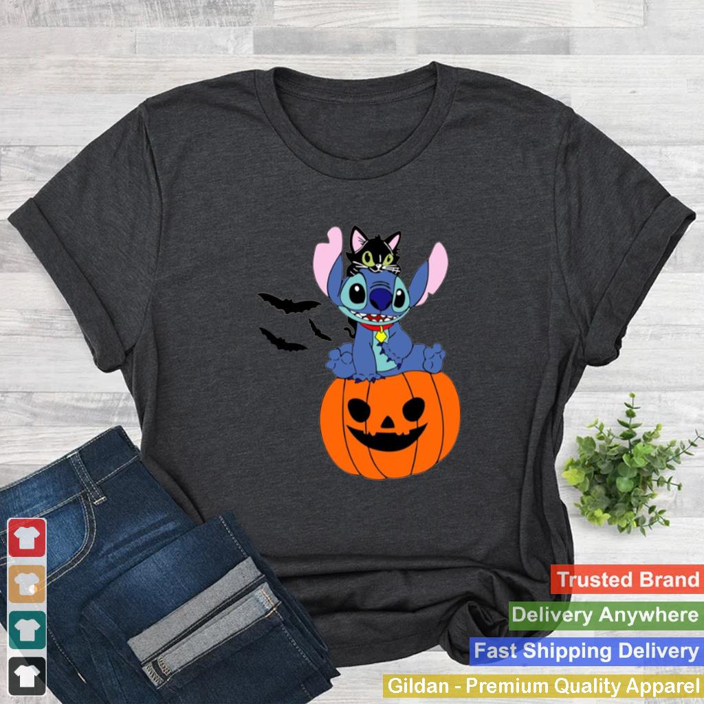 Animated-Halloween-Character-Disney-Trick-Or-Treat-Horror-Stitch-Halloween-shirt