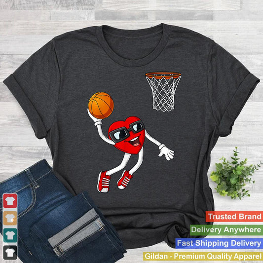 Valentines Day Heart Dunking Basketball Boys Girls Kids