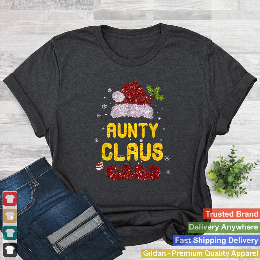 Aunty Claus Shirt Christmas Pajama Family Matching Xmas T Shirt