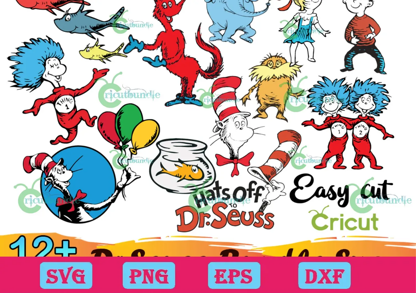 12+ Dr Seuss Bundle Svg