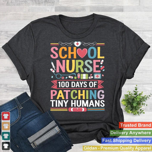 School Nurse 100 Days Of Patching Tiny Humans 100th Day