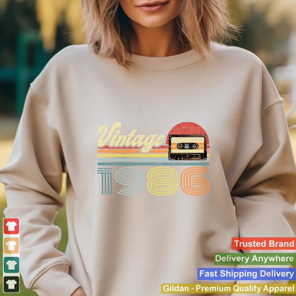 Retro Audio Cassette Vintage Since 1986 36th Birthday Sweatshirt