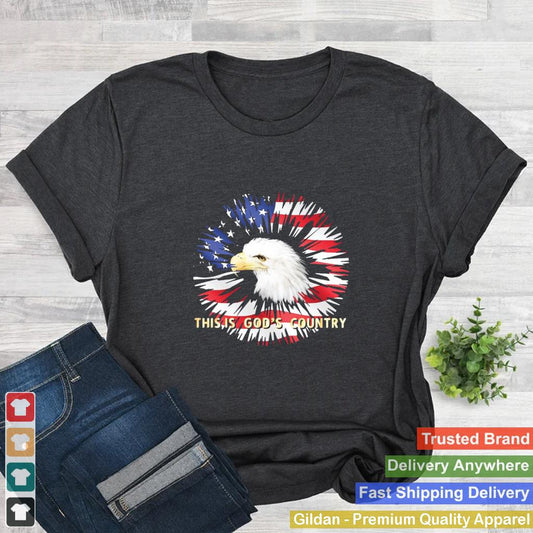 American Flag Eagle This Is Gods Country For Eagle Lover T shirt