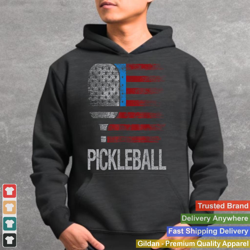 US Flag Pickleball Player Paddleball Lover