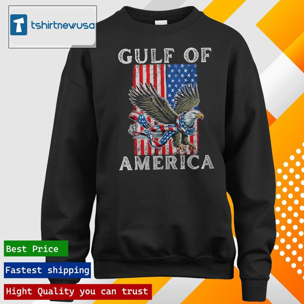 Premium Gulf of America 2025 US American Flag T-shirt