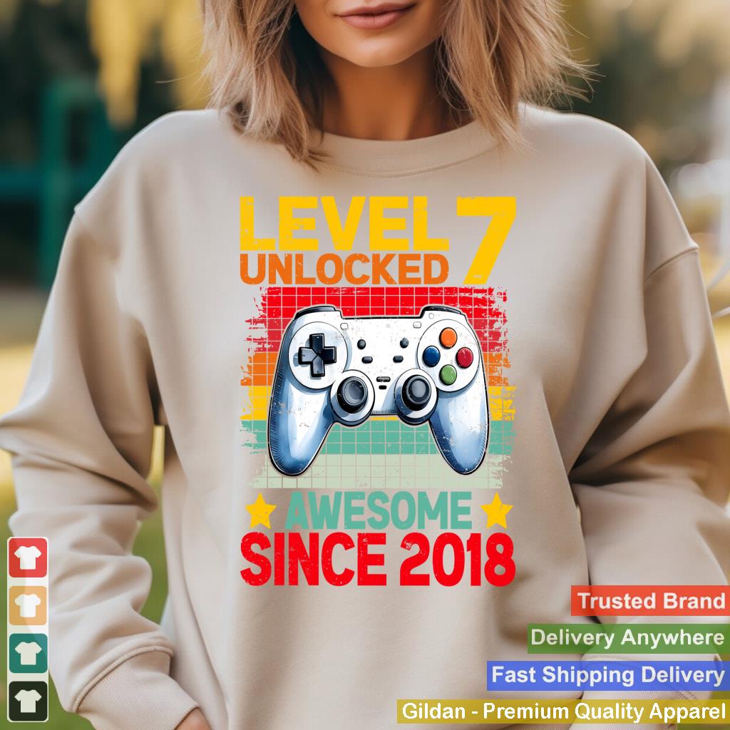 Level 7 Unlocked Awesome Since 2018 7th Birthday Gaming