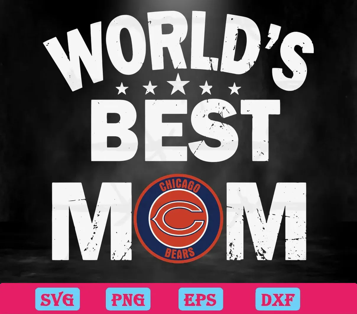 Worlds Best Mom Chicago Bears, Cutting File Svg