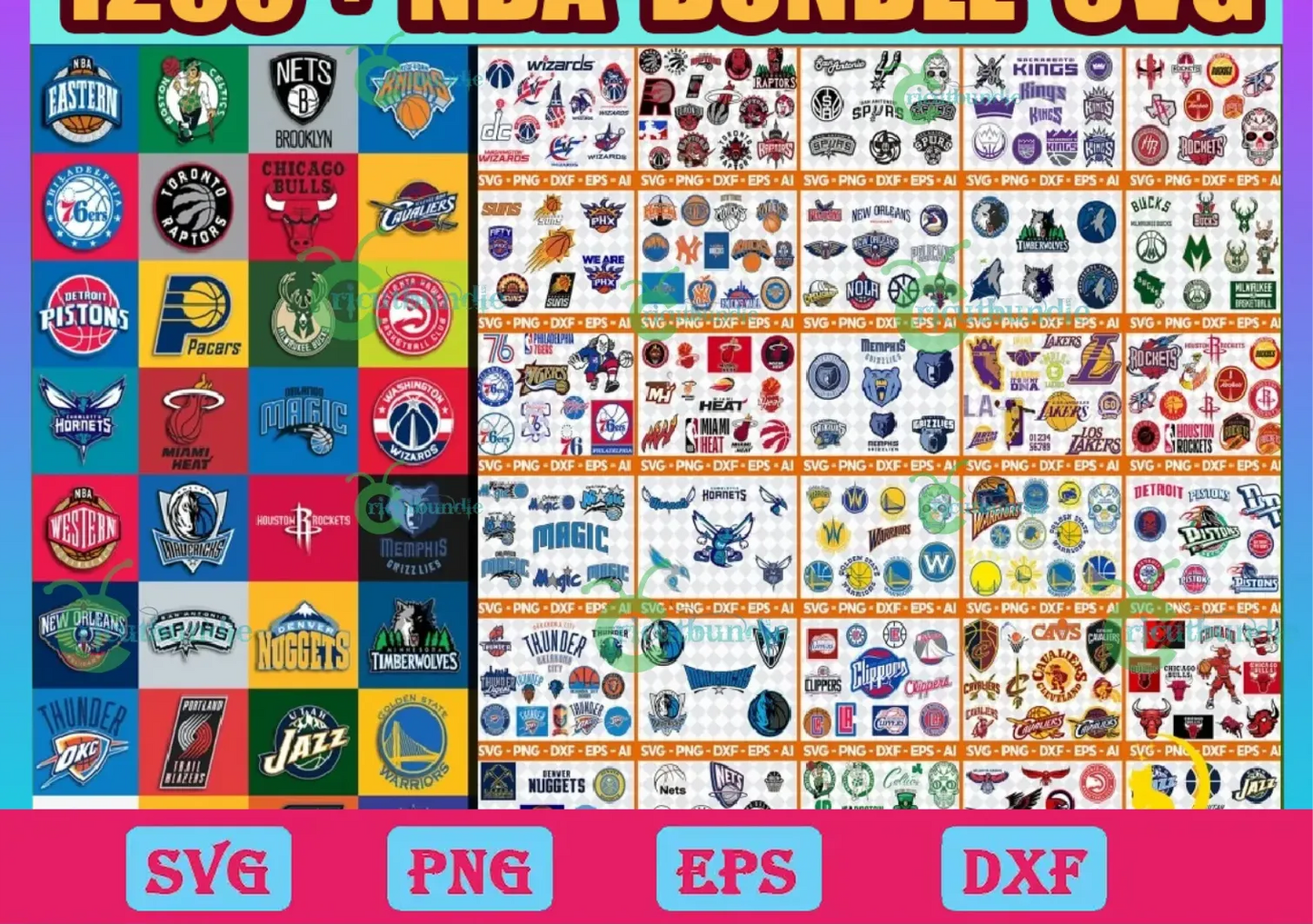 1200+ NBA Team Bundle Svg