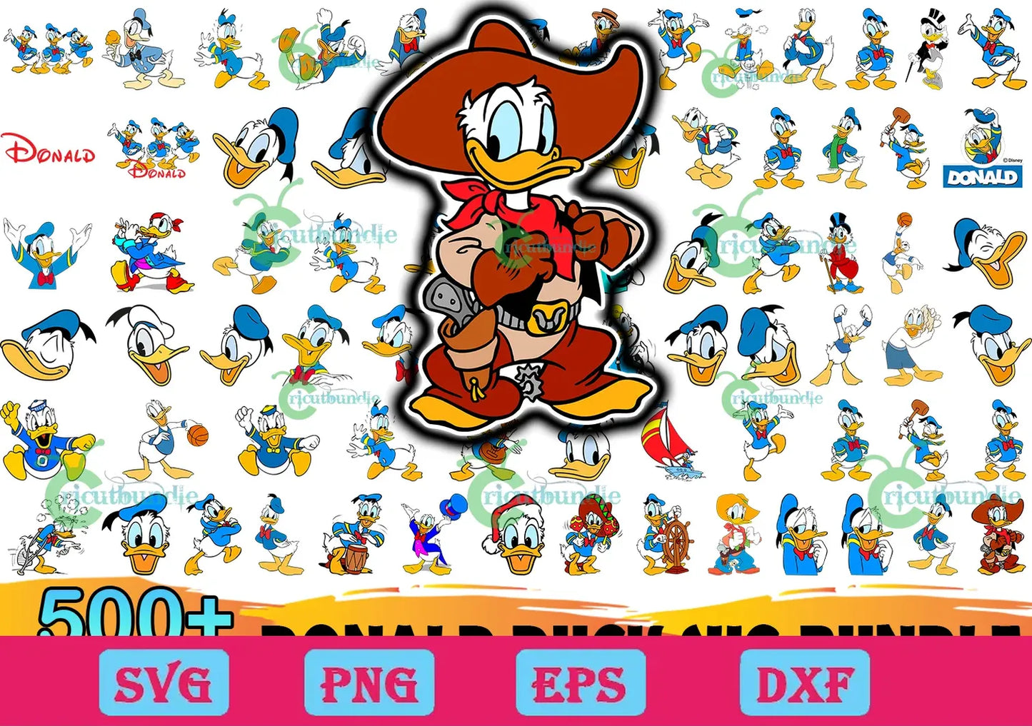 500+ Donald Duck Svg Bundle