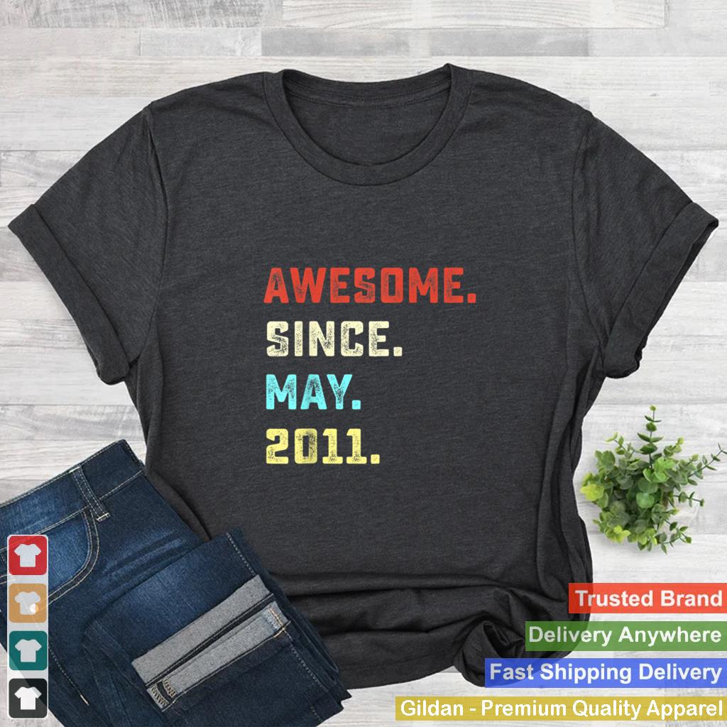 Awesome Since May 2011 10th Birthday Tee For 10 Years Old T Shirt