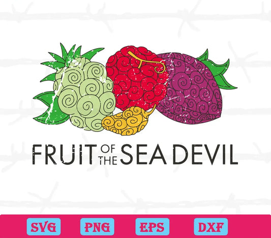 Fruit Of The Sea Devil One Piece, Svg Png Dxf Eps Cricut Files