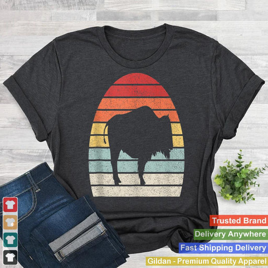 Vintage Retro Buffalo Bison Shirt Animal Lover Tank Top