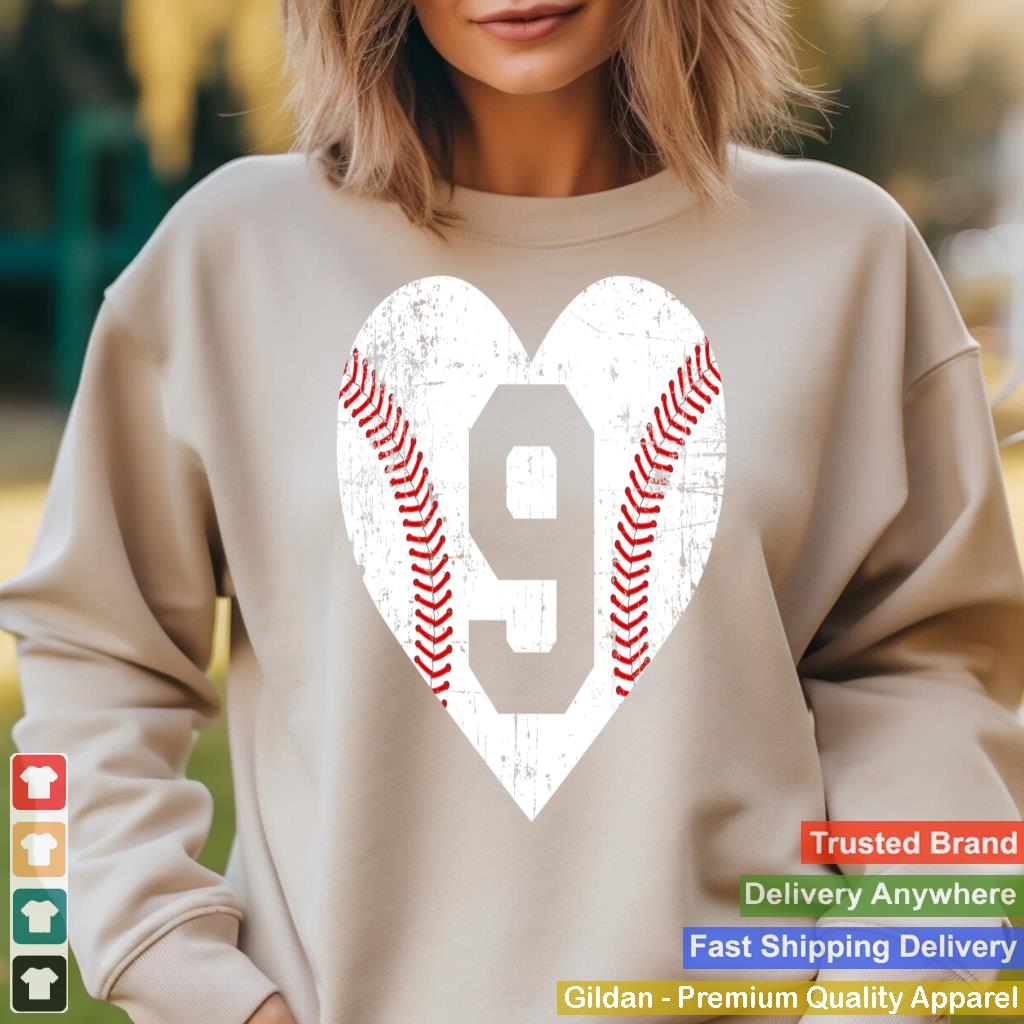 Vintage Baseball 9 Jersey Number_1