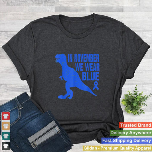 In November We Wear Blue Diabetes Awareness Toddler Kids Boy T Shirt