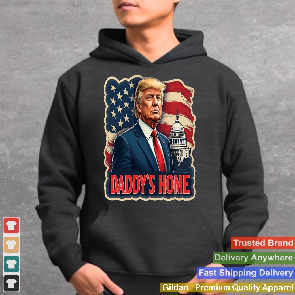 Trump Daddys Home White House USA American Flag Vintage_4