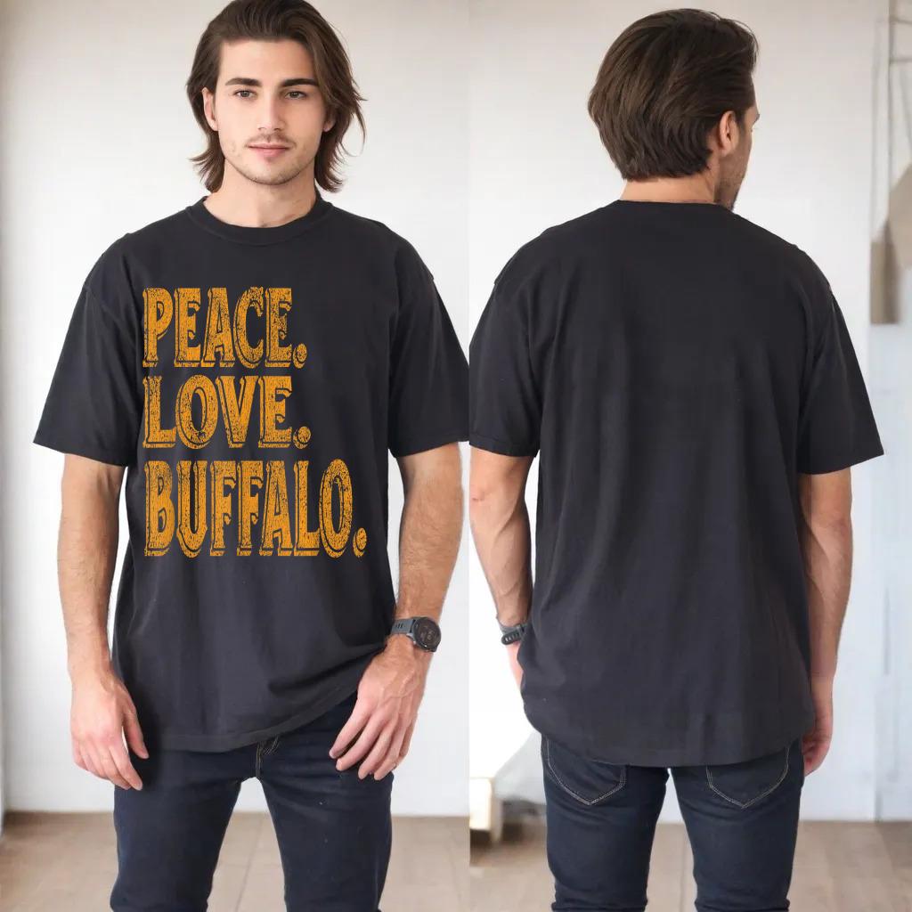 Awesome Retro Peace Love Buffalo New York