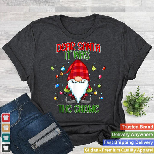 Gnome Family Christmas Shirt Women Men Kids Buffalo Plaid