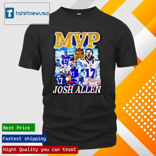 Top Josh Allen Buffalo Bills MVP player collage 2025 T shirt