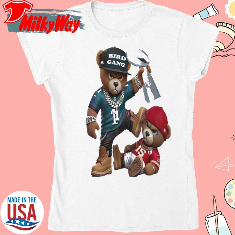 Official Philadelphia Eagles Beat Chiefs Teddy Bear Football T Shirt