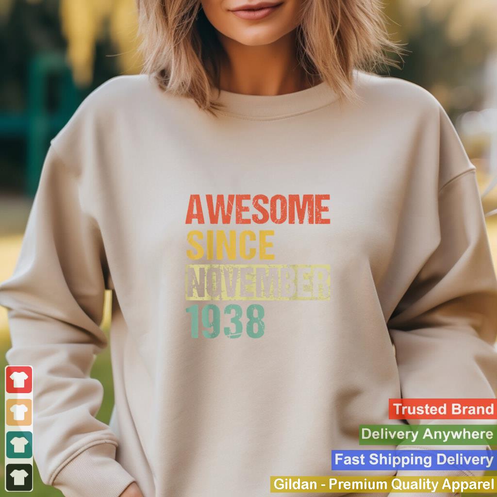 Awesome Since November 1938 83th Birthday T Shirt