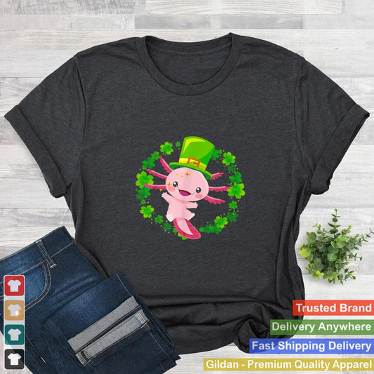 Axolotl Saint Patricks Day Lucky Cute Axolotl St Patrick Shirt