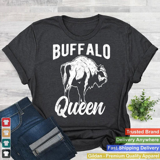 Vintage American Bison Silhouette Buffalo Design For Women