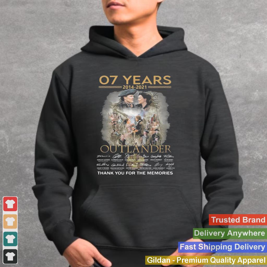 07 Years 2014 2021 Outlander Signatures Thank You For The Memories Shirt